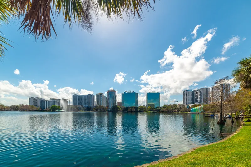 Lake Eola and the downtown Orlando skyline